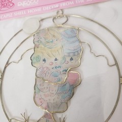 Vintage 1990s Precious Moments Capiz Shell Clowns Suncatcher New in Package