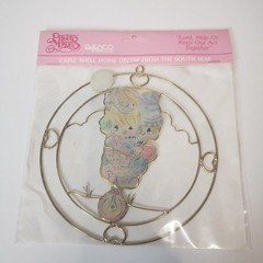 Vintage 1990s Precious Moments Capiz Shell Clowns Suncatcher New in Package