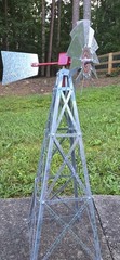 VTG Farm Windmill Display Model 17″ Galvanized Steel Rotating Wind Mill Decor