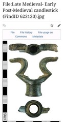 Rare Medieval Candlestick Holder Bronze 1450-1550 Antique Metal Detecting Find