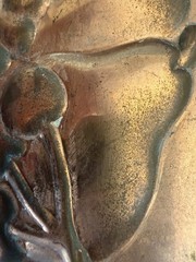 Vintage Copper Mold with Hanger 12 x 6 in Fruit Pattern