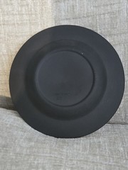 Wedgwood Jasperware Black & Terracotta Egyptian Crocodile Pin Trinket Dish RARE