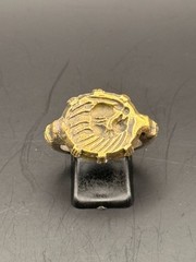 Large ancient Roman Ring bronze ring with decorated engraved bezel Antique Ring