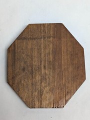 Vintage Unbranded Octagon 8 Sided Wood Display Pedestal Wooden Stand 5″ x 5″;