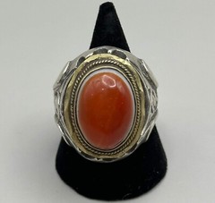 Afghanistan Wonderful old Lucky Eye Agate stone solid Silver Rare unique Ring