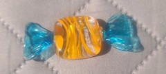 Vintage Hand Blown Murano Style Art Glass Wrapped Hard Candies 8 piece lot