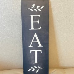 Eat Kitchen Wood Rustic Style Wall Décor Sign 8×23 Unframed