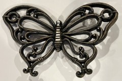 Vintage Homco/ Dart Butterfly Faux Rattan Wall Decor Set of 3, Made In USA