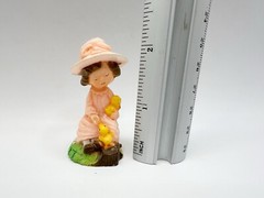 Hallmark Merry Miniatures Easter Spring Girl With Baby Chicks 1975