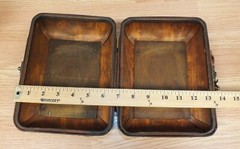 Unbranded Vintage Women’s Wooden Rectangle Hinged Purse Home Display Decor