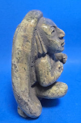 PRE-COLUMBIAN MAYAN STONE DIGNATARY FIGURE