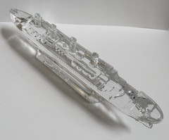 Vintage 1990s Waterford Crystal Steamship Oceanliner Ocean Liner Boat 11″, Nice