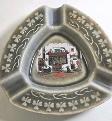 Vintage Irish Porcelain Shamrock Trinket Dish Made in Ireland Souvenir