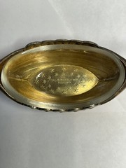 SOLID STERLING SILVER ANTIQUE with enamel and gilding Boat Viking Norway