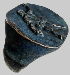 300 BC Ancient Roman Silver Ring Bacchus god of wine, winemaking, fertility