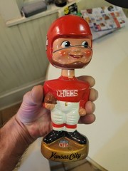 Vintage Kansas City Chiefs 1969 sports specialties bobble head Nodder Excellent