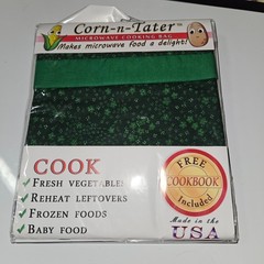 Lot of 3 MICRO WAVE VEGETABLE COOKING BAG MADE IN USA CORN N TATER & Cookbook