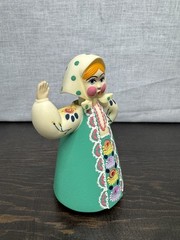 VINTAGE RUSSIAN DANCING GIRL BOBBLEHEAD DOLL FIGURINE 5″ TALL W/ ORIGINAL BOX