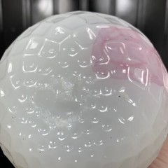 Pink Hand Blown Art Glass Basket Bowl Mid Century Pink & White Swirl 9″ Vintage
