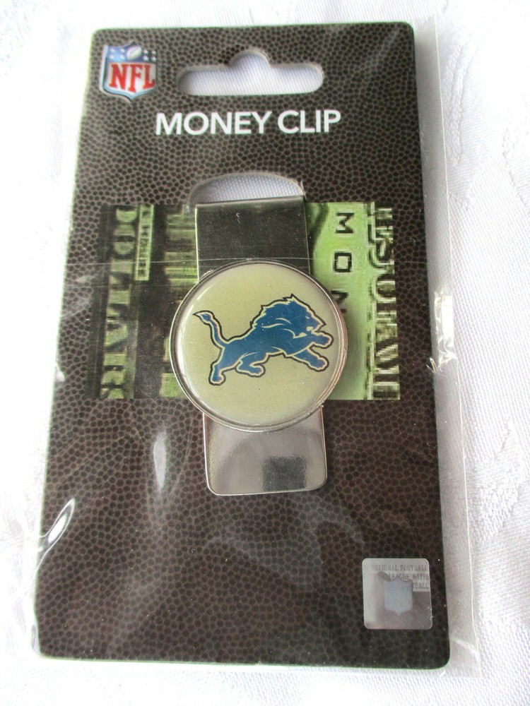 DETROIT LIONS STAINLESS STEEL MONEY CLIP #6 – NEW