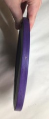 1990s Celestial Crescent Moon & Stars 8” Round Handpainted Wooden Mirror purple
