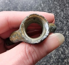 Rare Medieval Candlestick Holder Bronze 1450-1550 Antique Metal Detecting Find