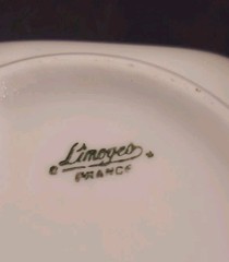 Vintage Limoges France Square Butterfly Bowl Dish