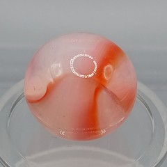 .61″ Peltier NLR Wispy Orange Rainbo Marble- #Q163