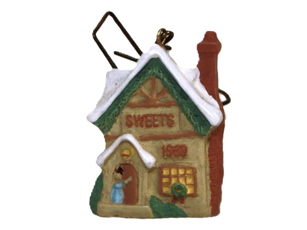 Hallmark Keepsake Miniature Ornament, Old English Village Sweet Shop, 1989