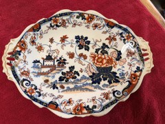 Antique Minton Amherst Japan Stone China Plate No. 824 c1835 Imari