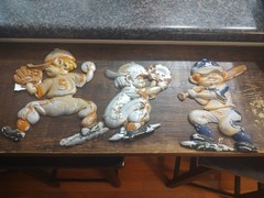 Sexton Baseball Player Wall Plaques Cast Metal Vintage 70’s Set of 3 Made in USA