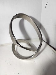 Metal Abstract Ribbon Sculpture Metal Art Modernist Mid Century Mcm