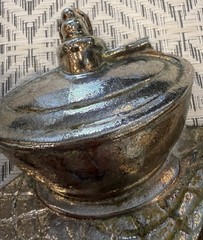 Vintage Cast Metal Wall Decor Coffee Grinder And Tea Kettle Lots Of Patina