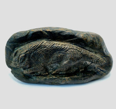 Ancient Greek Wolf Carved Stone Sculpture Animal Figure Circa 200-300 BC