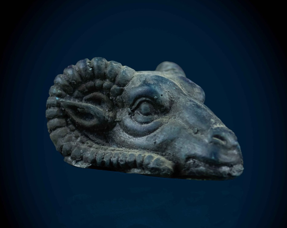 Authentic Ancient Egyptian Antiques Rare Khnum Ram Head Figurine BC