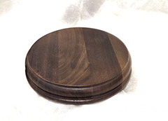 Brown Wood Display Stand Round 4.5” Pedestal Bonsai Teapot Vase Base
