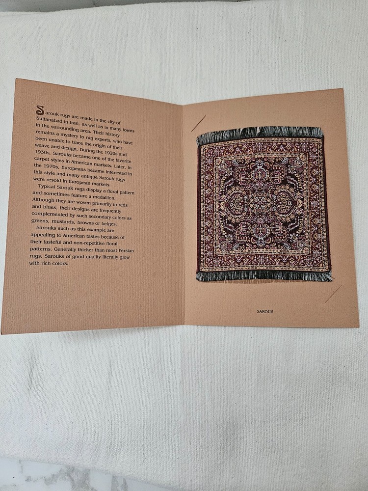 Miniature Franklin Mint Oriental Rug – SAROUK- in a Card