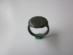 very rare ancient Viking engraved massive bronze ring with runes. IX – X AD.