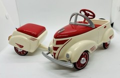 Vtg Hallmark Kiddie Car Classics 1940 Roadster w/Trailer Limited Edition