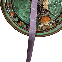 G. Halkides Rare Find Enamel on Bronze and Copper Wall Plate Made In Greece