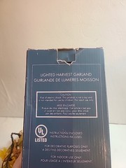 Boxed Lighted Harvest Garland Scarecrows Sunflowers Orange Light Set W/ Box Avon