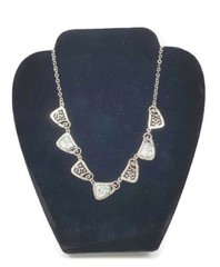 Roman Glass Necklace Sterling Silver Ancient Fragments Roman Glass 200 BC Bluish