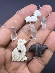 Collection Of 6 Pics Rare Ancient Old Different Crystal Jasper & She’ll Amulets
