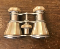 Antique Edwardian LEMAIRE PARIS MOTHER OF PEARL OPERA GLASSES & CASE