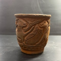 Unique Ancient Near Eastern Chlorite Stone Cup/Vase With Scene All Round
