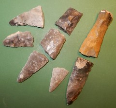 Broken daggers, spear points & sickles: DANISH STONE AGE tool from NEOLITHIC
