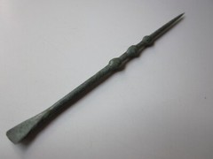 very rare AMAZING perfect ancient roman large bronze engraved stylus I – II A.D.