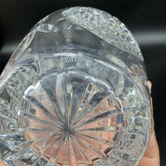 Waterford Lead Crystal Wedding Heirloom Vase Wedge Cut Discontinued Heavy Clear