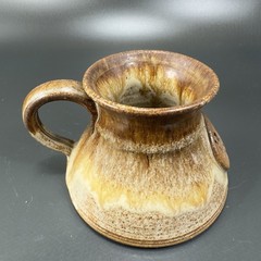 Hand Made Studio Art Pottery Bost On Stoker Coffee Mug Cup Stoneware Signed Mug