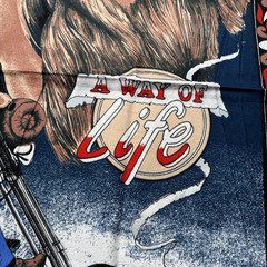 Vintage 80s David Mann A Way Of Life Wall Tapestry Easy Rider Biker Motorcycle